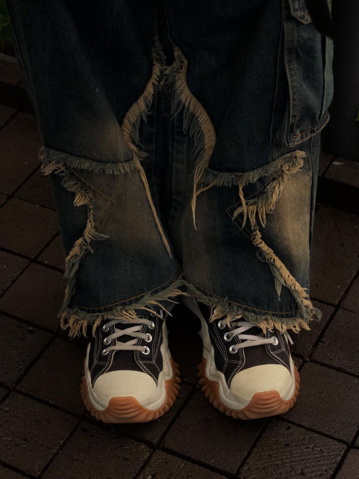 Thesupermade Jeans mit geradem Bein und Patch-Stickerei - 1572 
