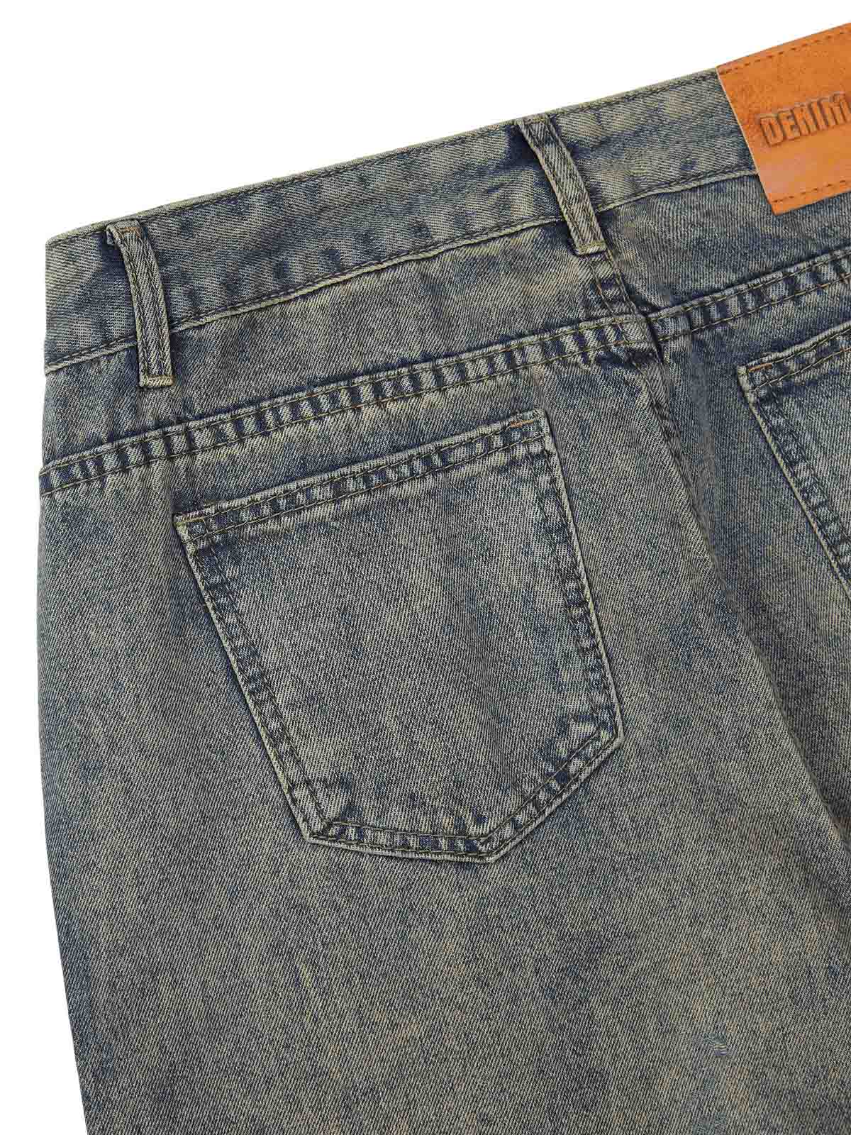 Le jean délavé contrasté American Retro de qualité supérieure