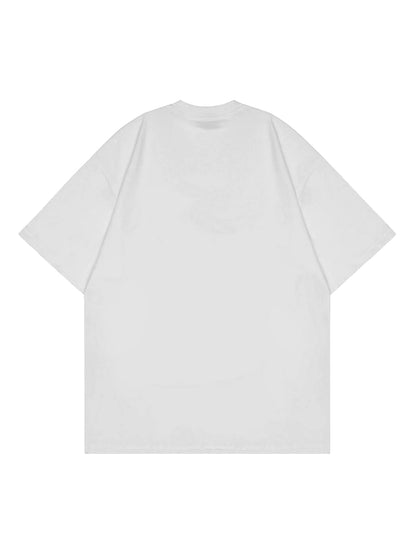 Thesupermade Head Print Hip Hop T-shirt - 1564