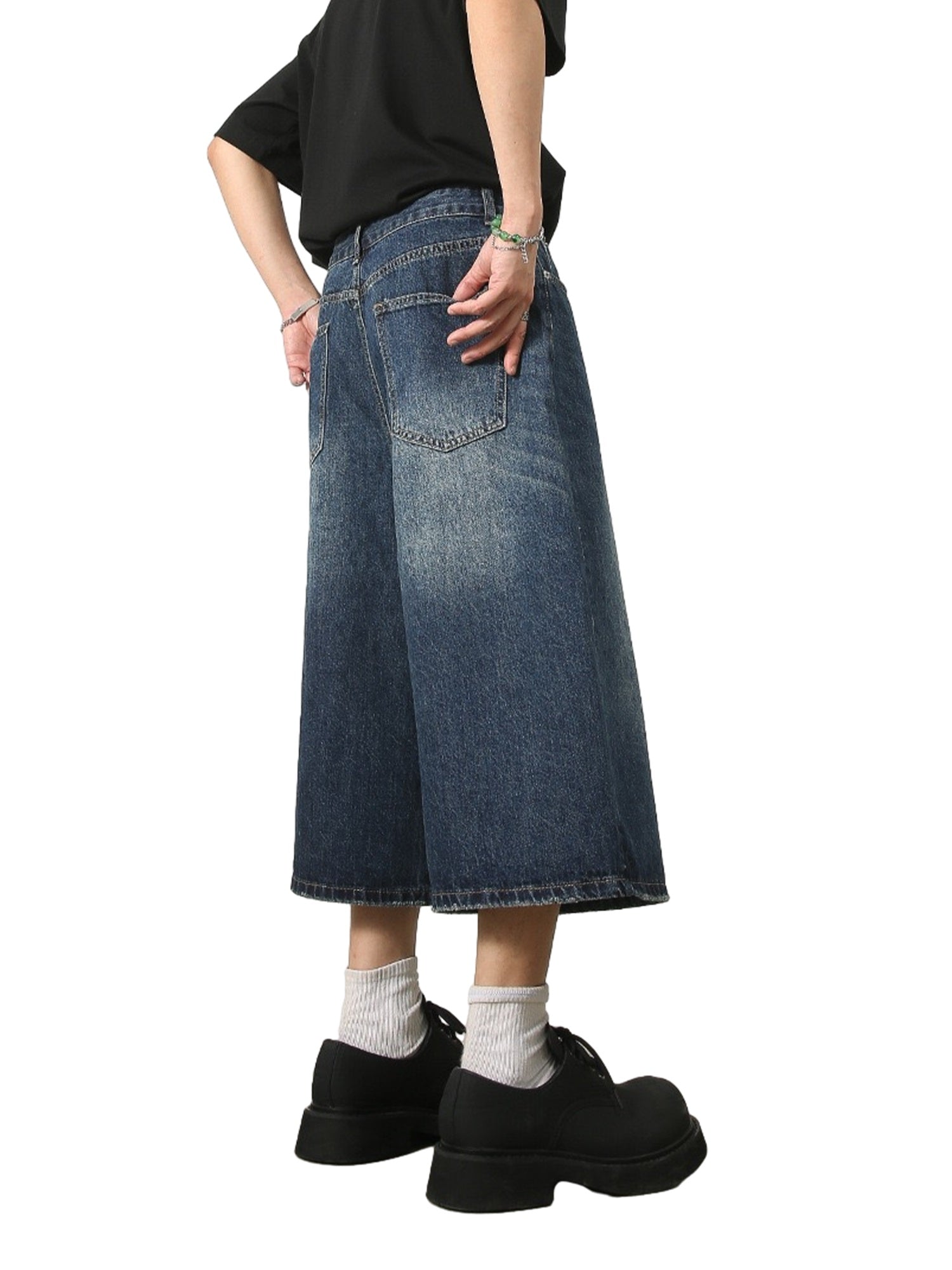 Thesupermade – Retro-Jeans mit Rissen, Blau, gerade, weites Bein, 2079 