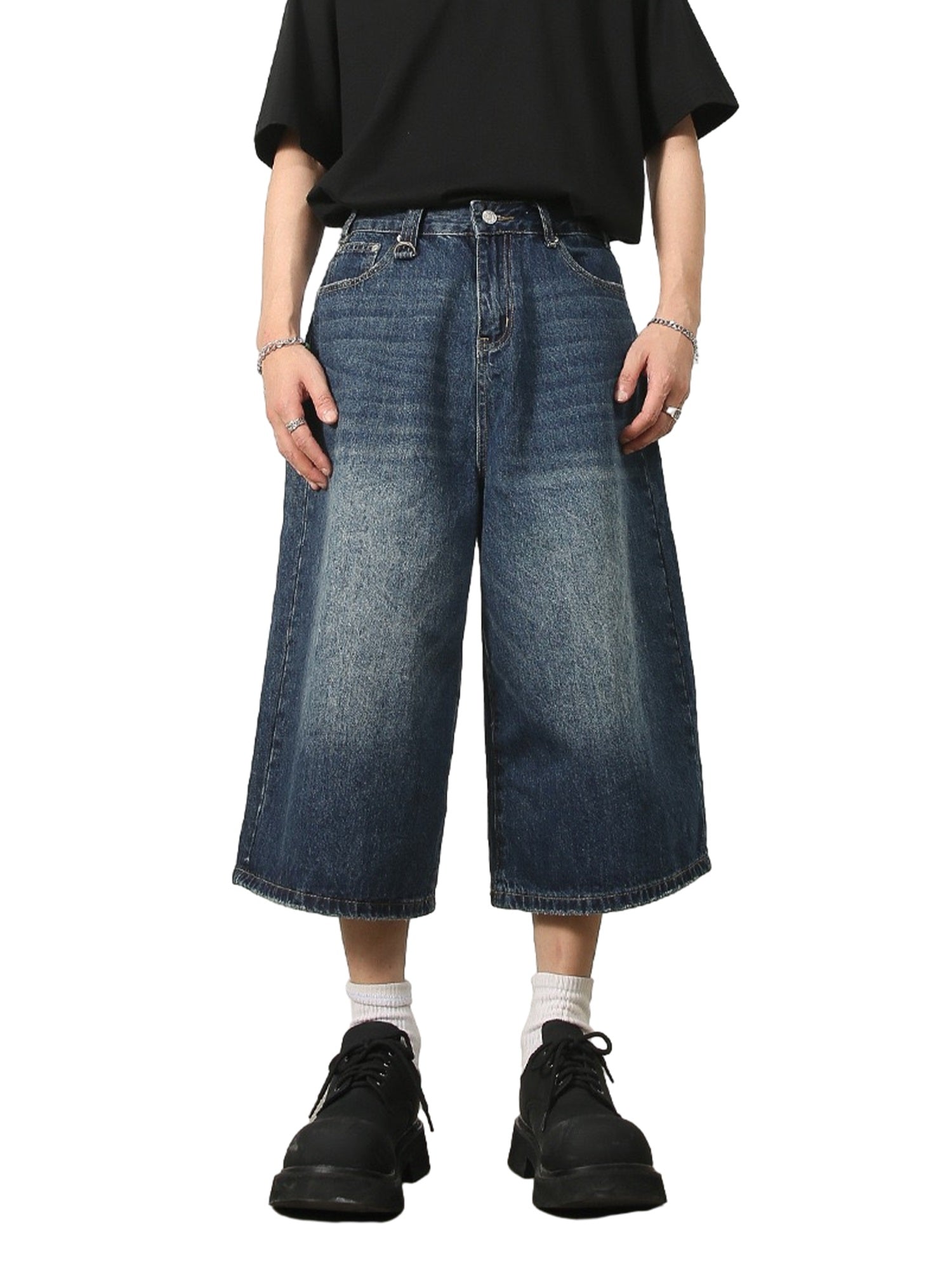 Thesupermade – Retro-Jeans mit Rissen, Blau, gerade, weites Bein, 2079 