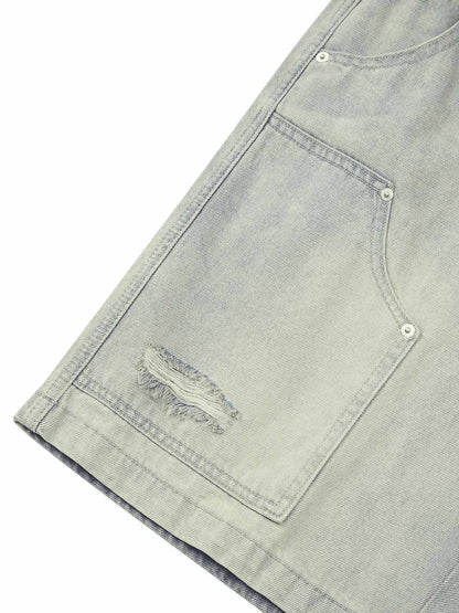 Thesupermade – Verwaschene Hip-Hop-Shorts im Retro-Stil von Thesupermade 