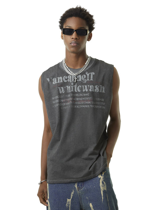 Gilet rétro délavé et cassé Heavy Worker de Thesupermade