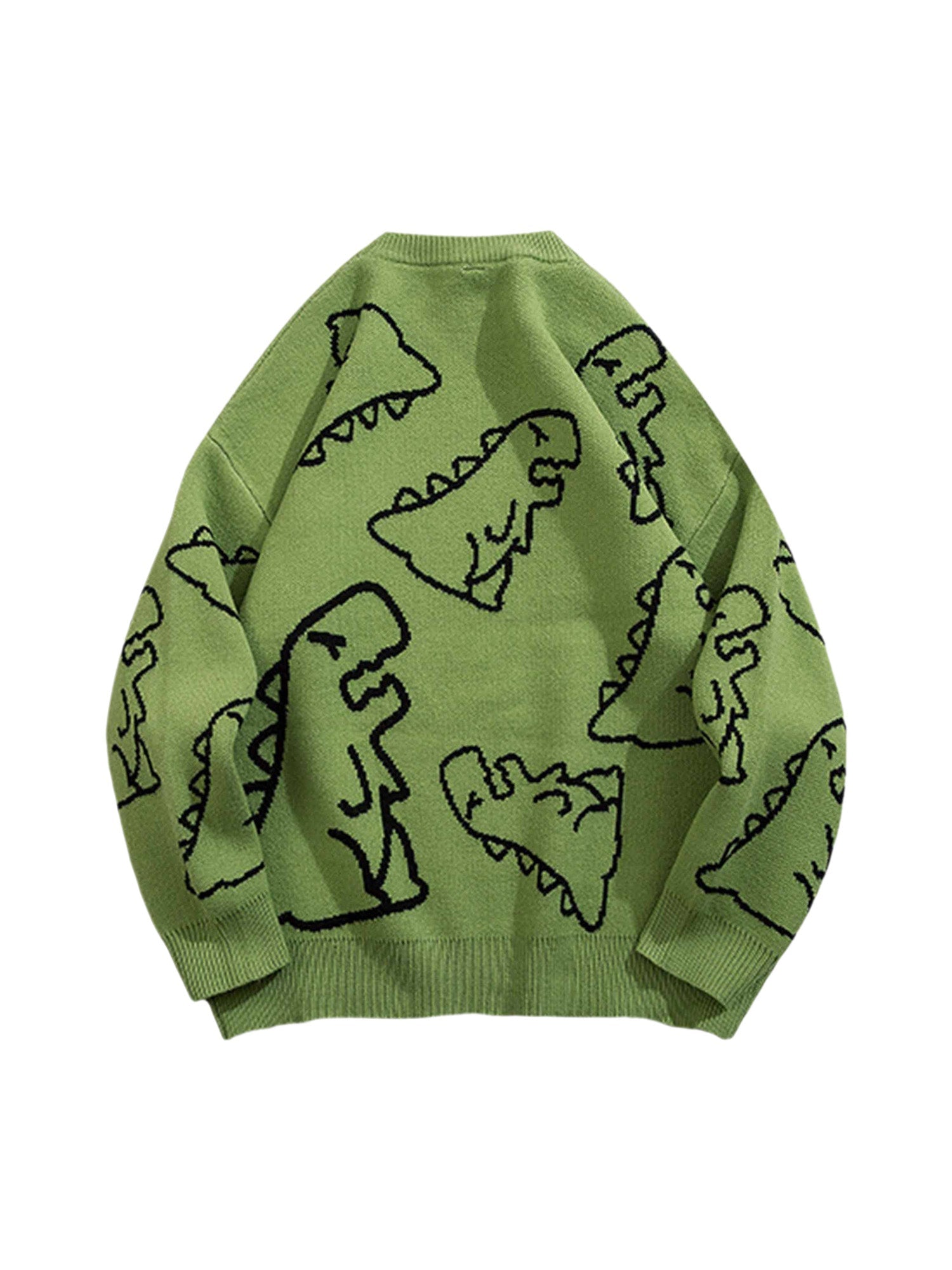 Thesupermade Cartoon Dinosaur Printed Sweater - 1004