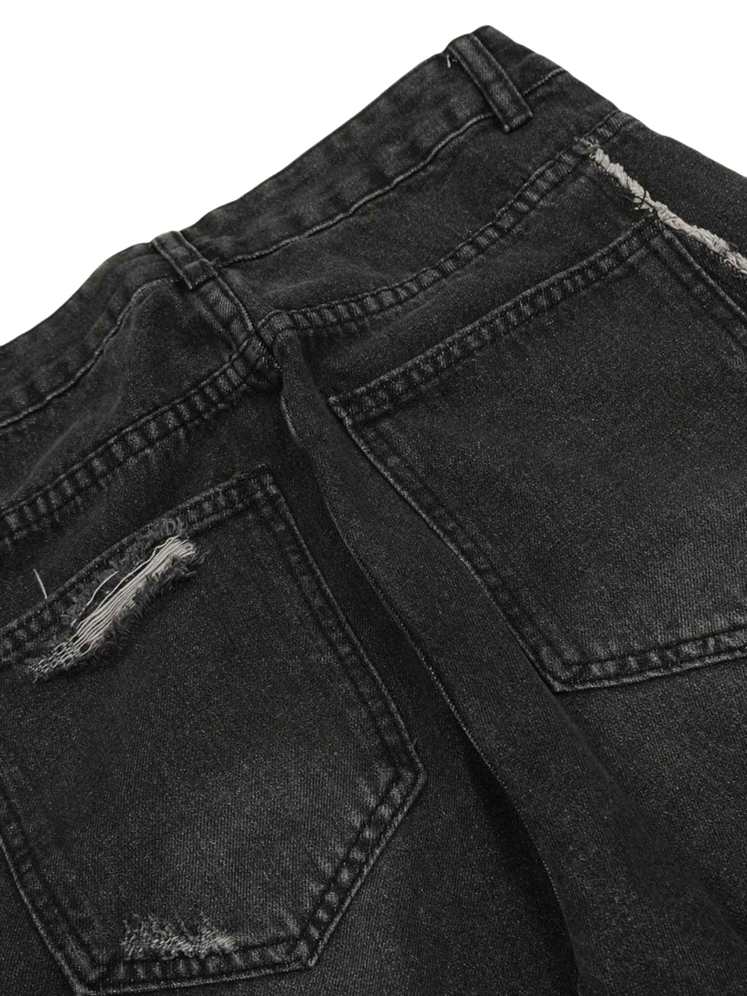 Thesupermade Washed Multi-pocket Work Cargo Jeans - 1830