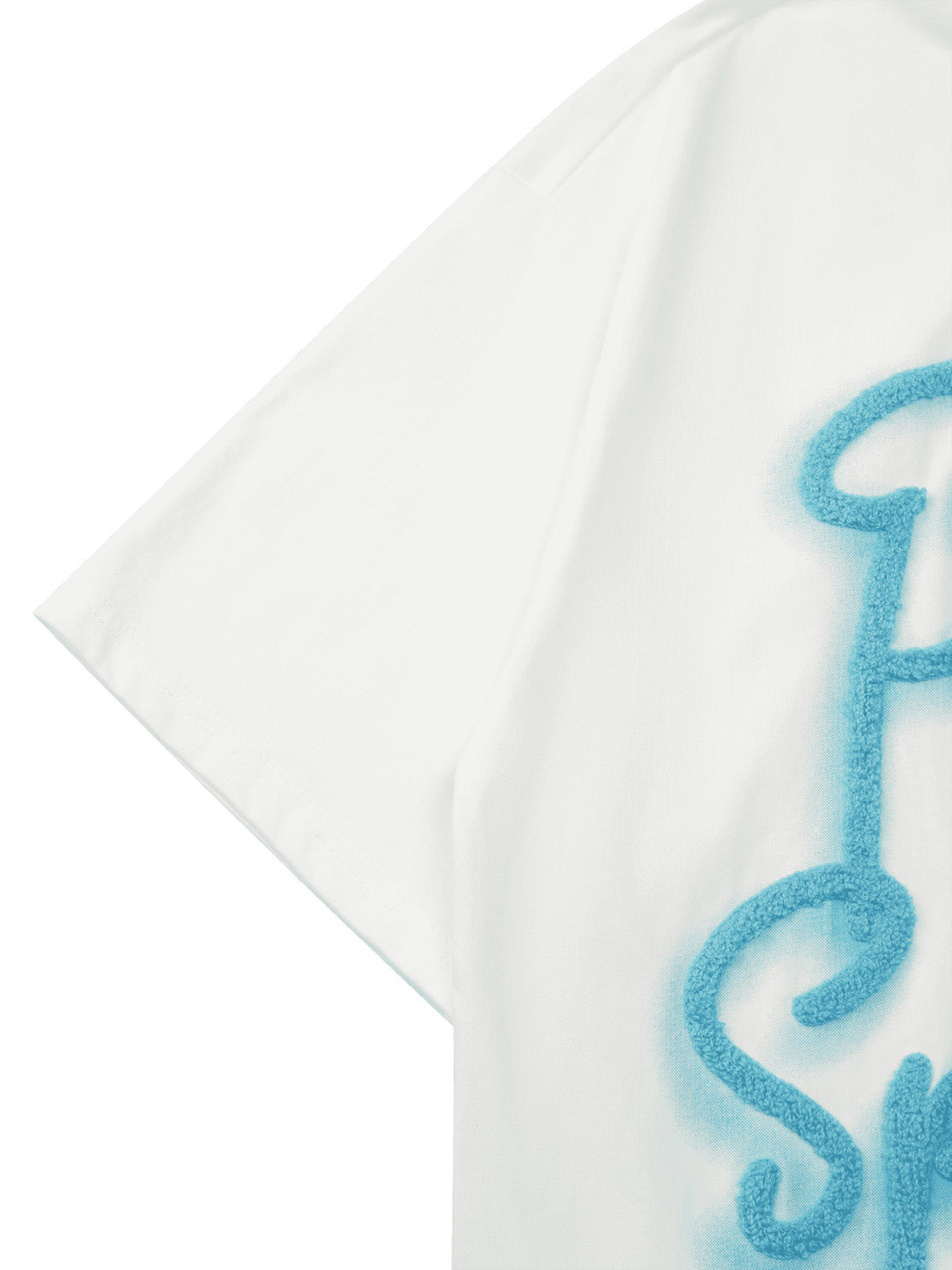 Thesupermade American Retro Letter Towel Embroidered T-shirt