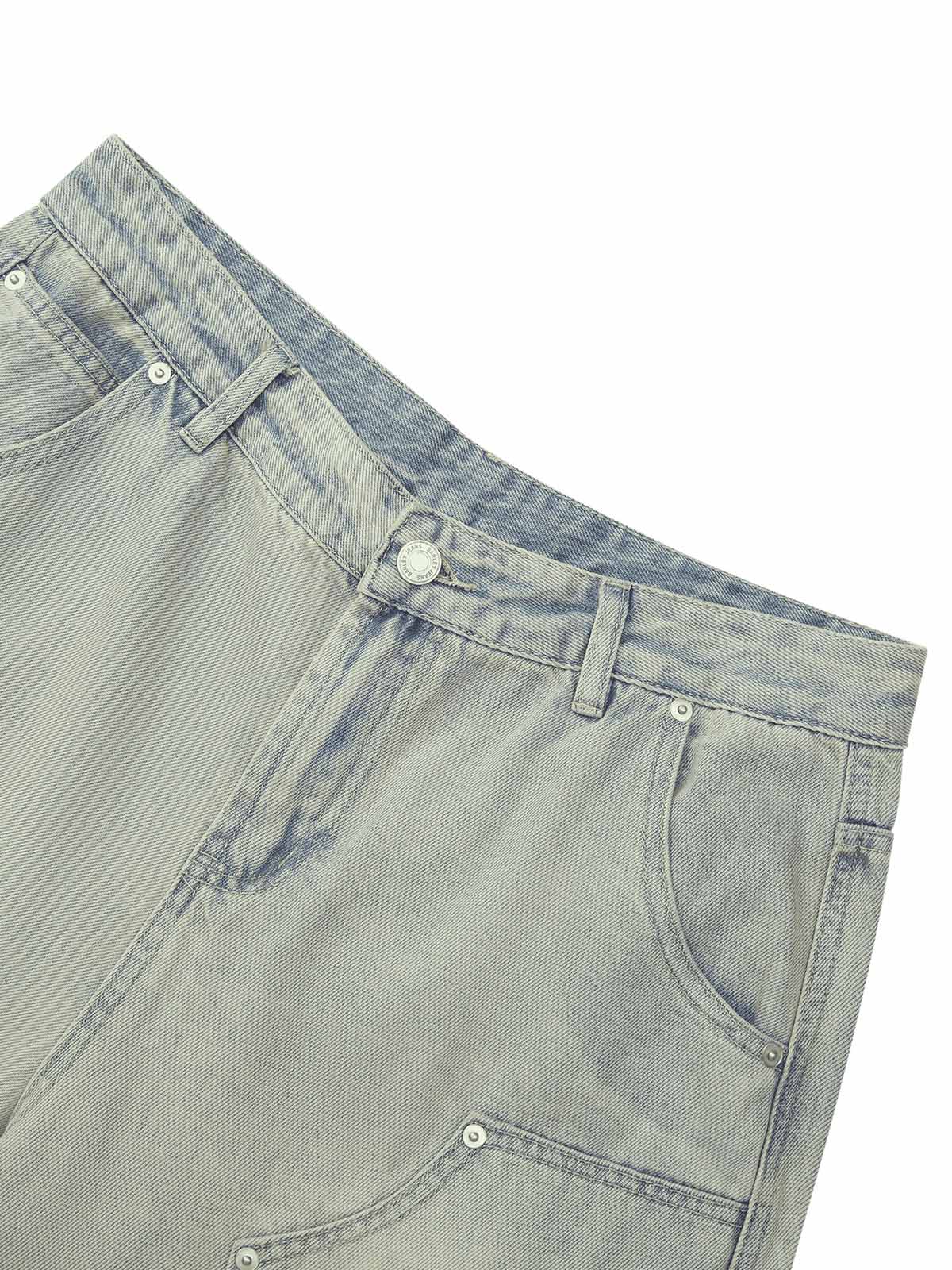 Thesupermade – Verwaschene Hip-Hop-Shorts im Retro-Stil von Thesupermade 