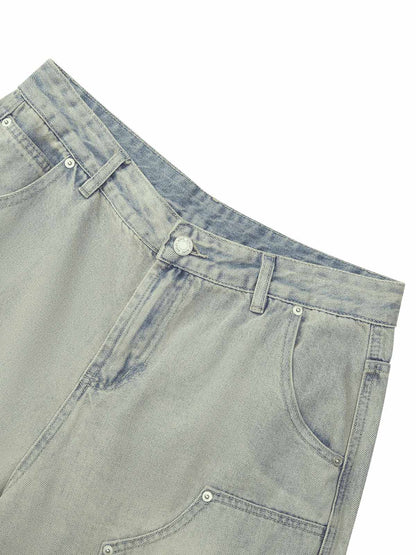 Thesupermade – Verwaschene Hip-Hop-Shorts im Retro-Stil von Thesupermade 