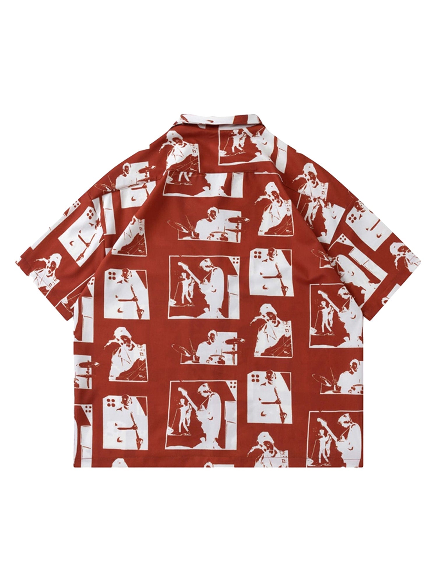 Thesupermade Portrait Pattern Short-sleeved Shirt