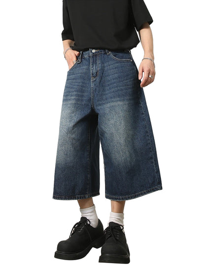 Thesupermade – Retro-Jeans mit Rissen, Blau, gerade, weites Bein, 2079 