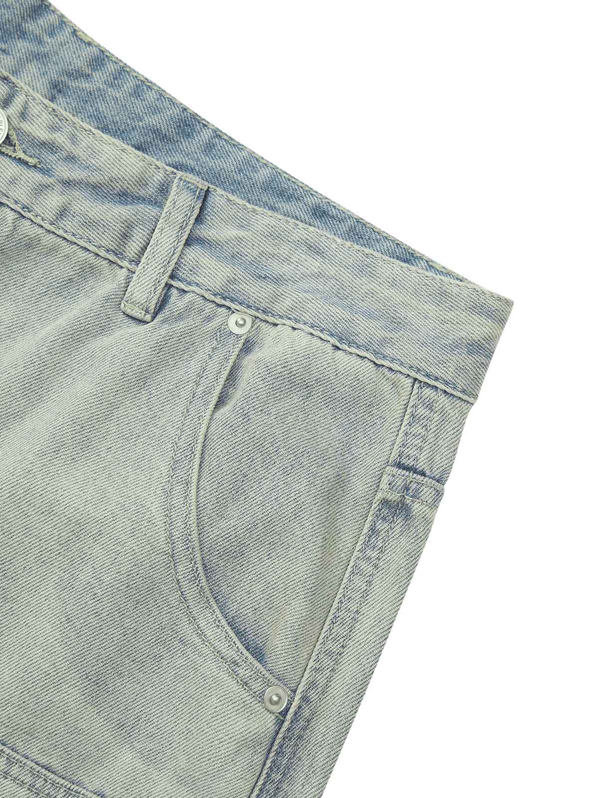 Thesupermade – Verwaschene Hip-Hop-Shorts im Retro-Stil von Thesupermade 