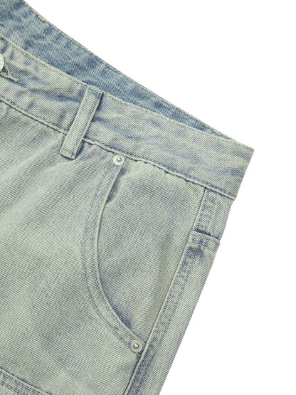 Thesupermade – Verwaschene Hip-Hop-Shorts im Retro-Stil von Thesupermade 