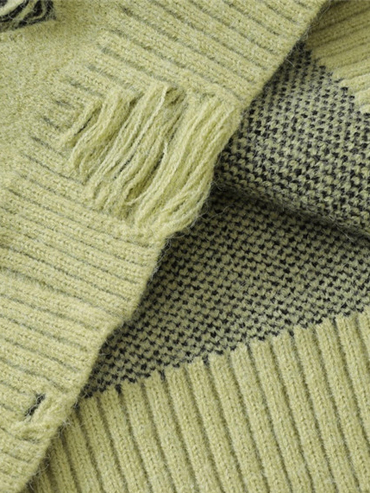 Thesupermade – Oversize-Pullover im Distressed-Look mit Spinnenmuster
