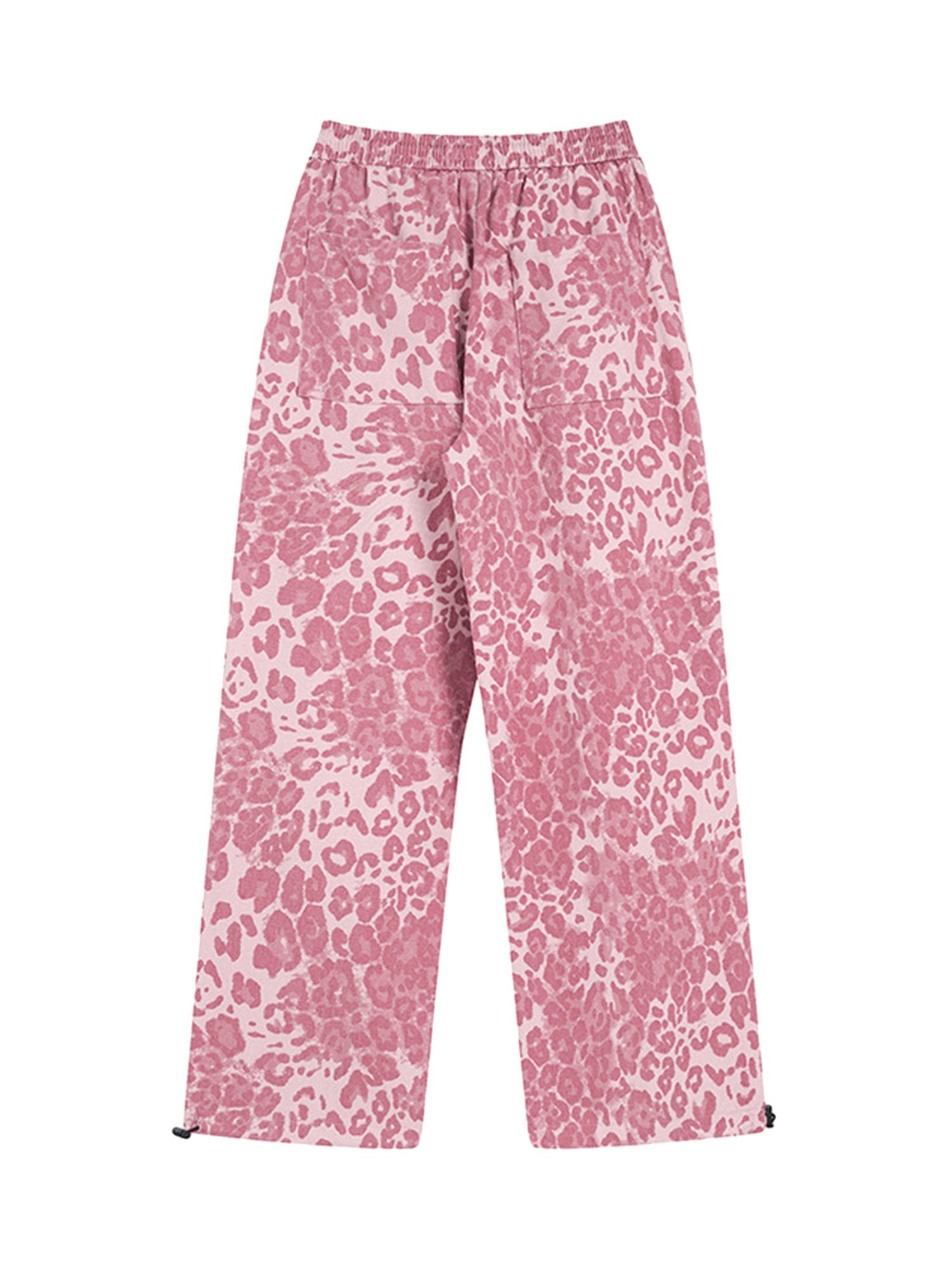 Thesupermade Retro Leopard Print Pink Casual Pants - 2238