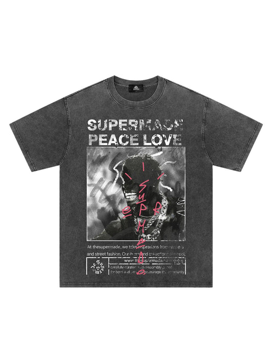 T-shirt graphique oversize Thesupermade Gangsta Rapper - 1990