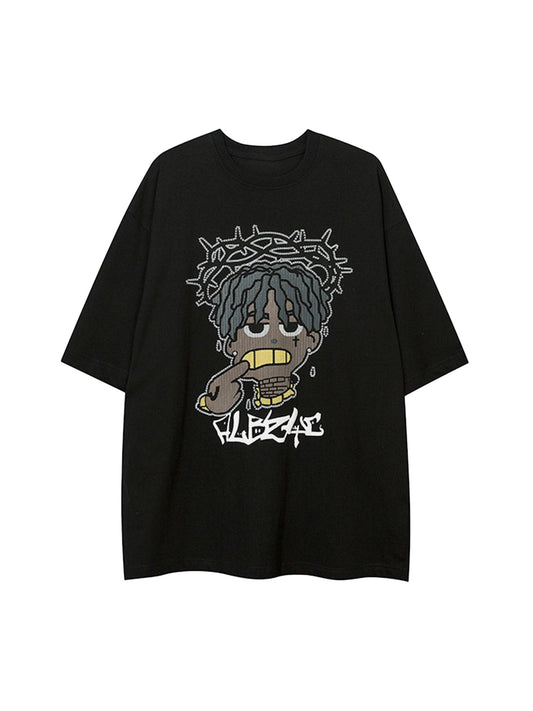 T-shirt ample en mousse de dessin animé Thesupermade