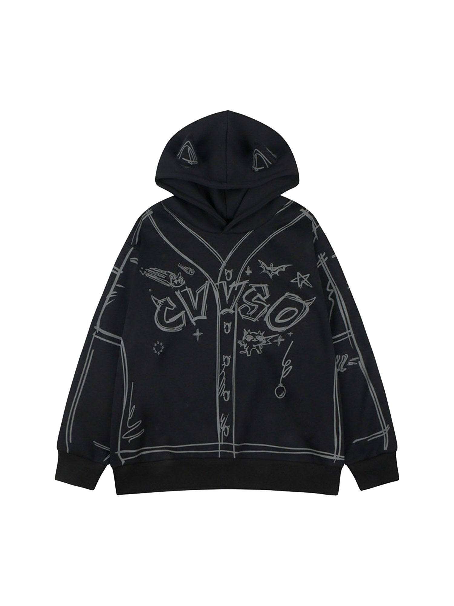 Thesupermade Graffiti Fleece Hoodie