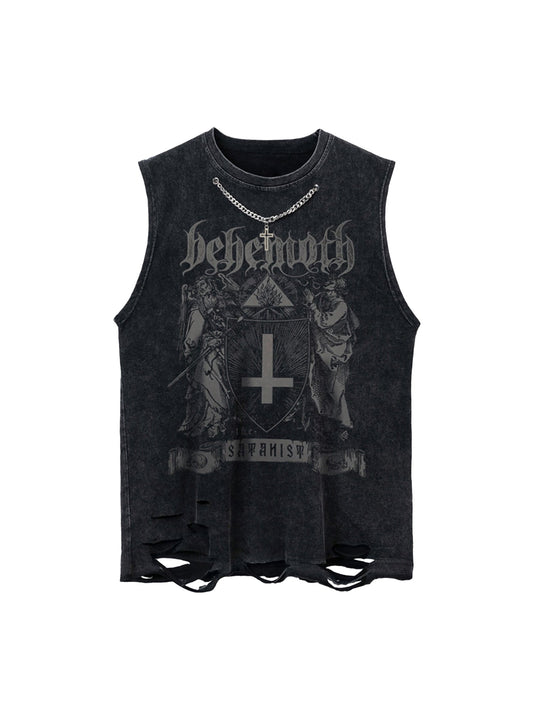 Le gilet rétro hip-hop déchiré de Thesupermade High Street