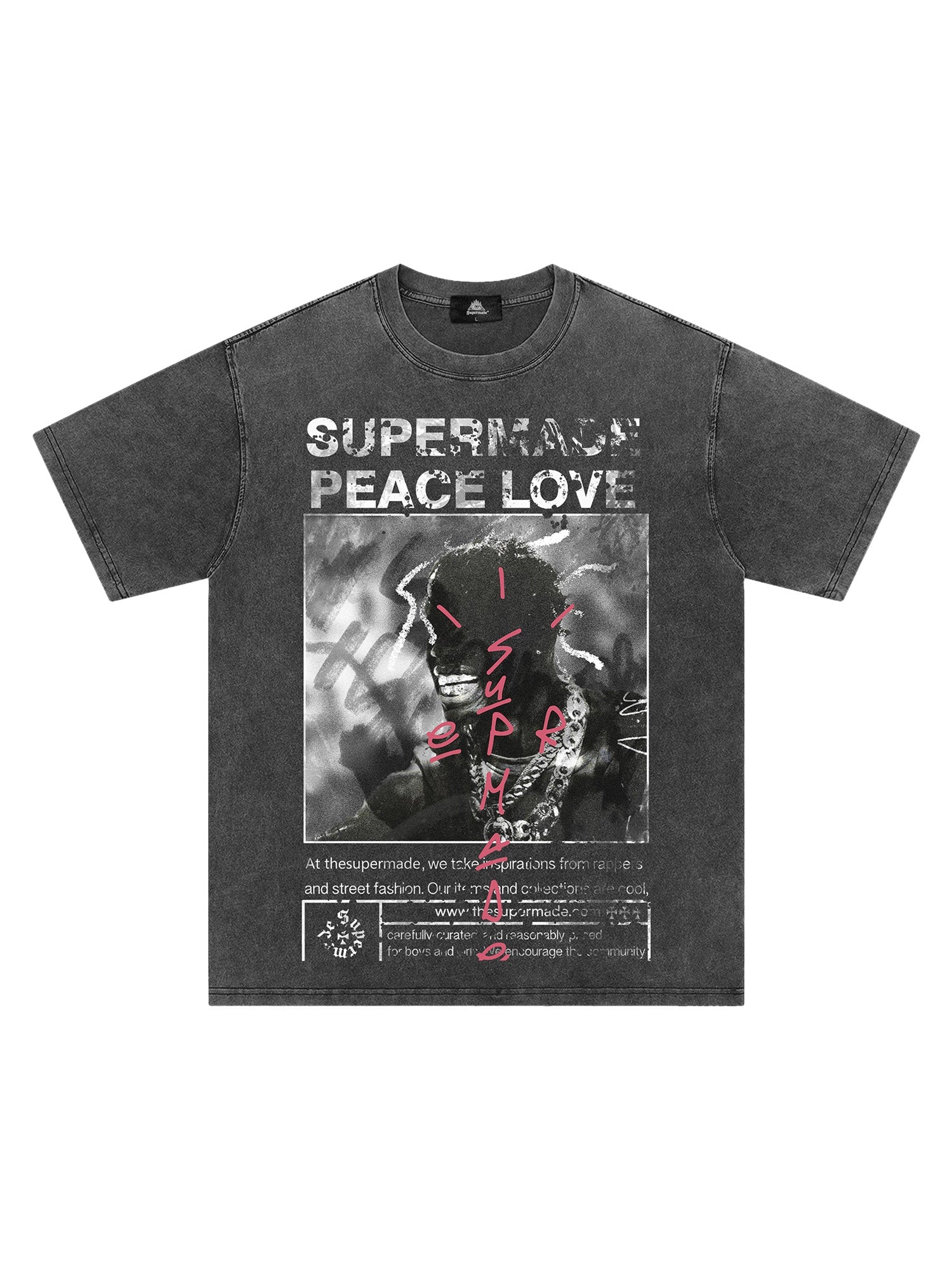 Thesupermade Gangsta Rapper Oversize Graphic T-shirt  - 1990