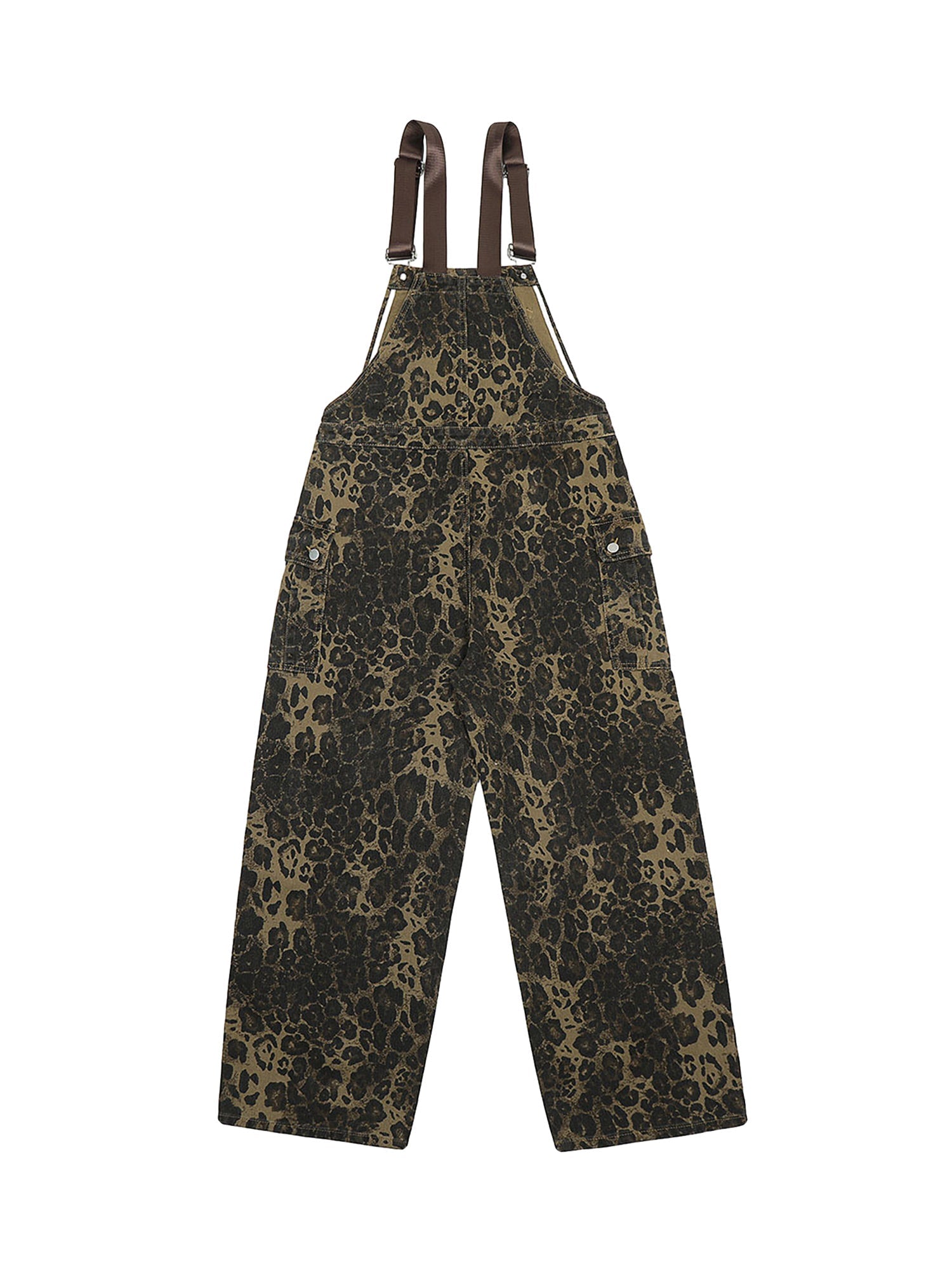 Thesupermade Leopard Print Street Style Workwear Overalls - 2020