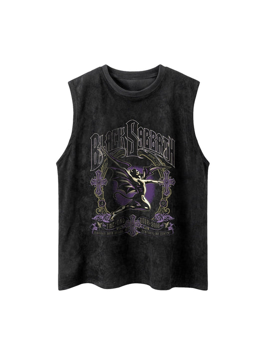 Gilet décontracté à col rond imprimé Thesupermade