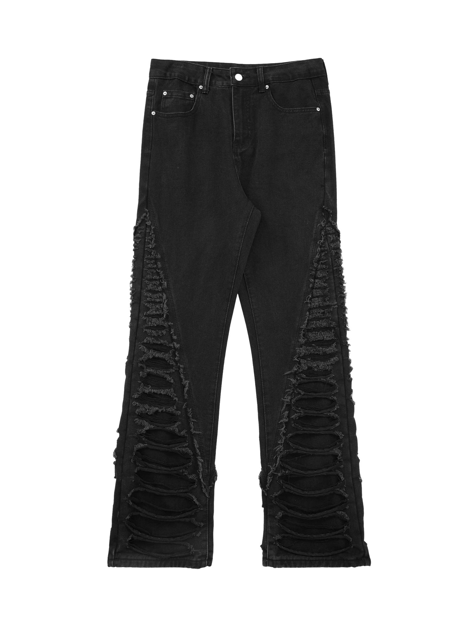 Thesupermade Ripped Double Straight Jeans - 2007