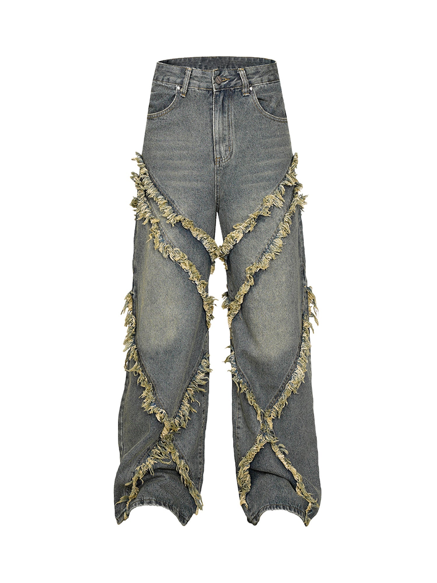 Thesupermade High Street Hip Hop Washed Distressed Jeans - 2069