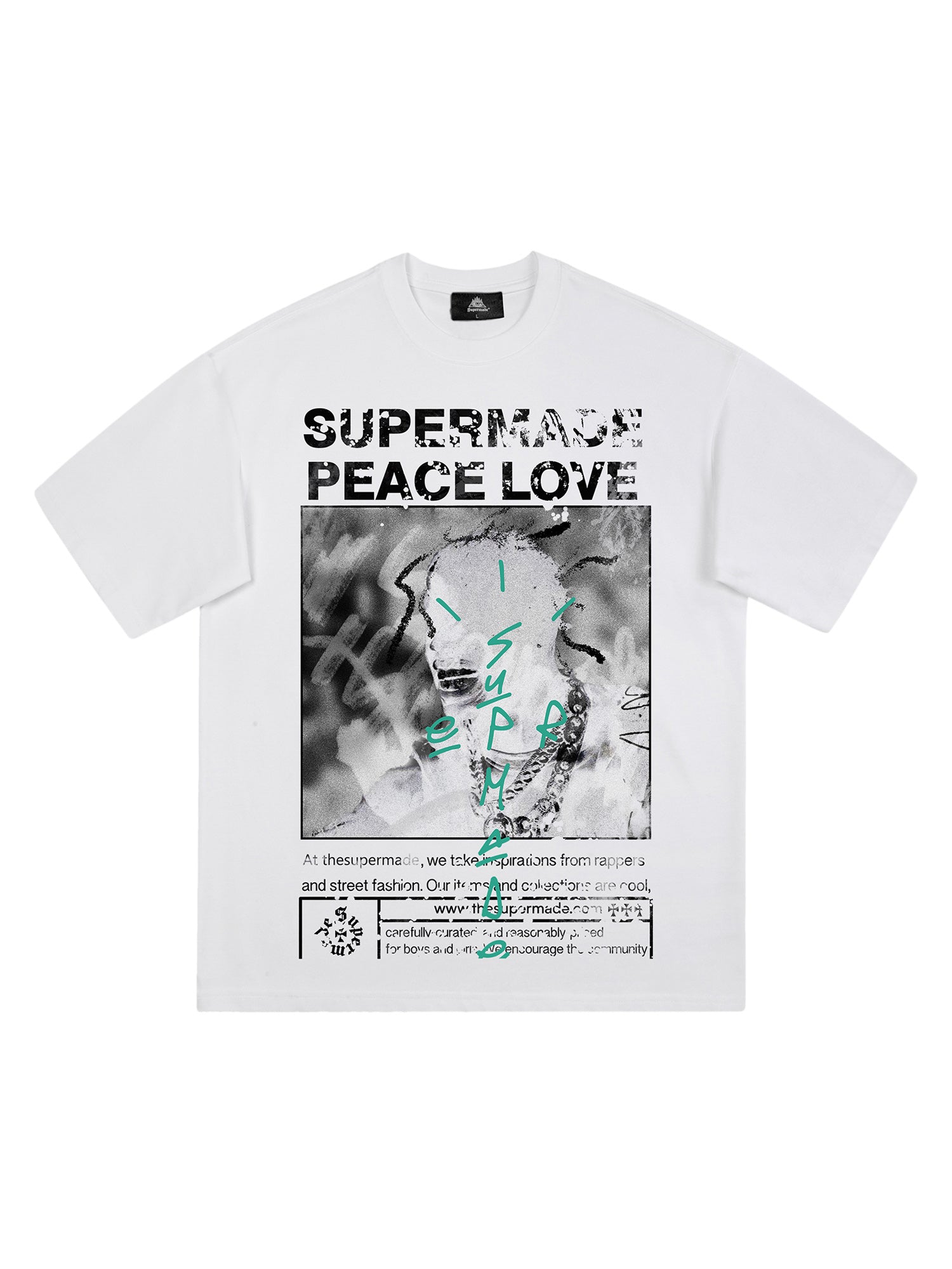 Thesupermade Gangsta Rapper Oversize Graphic T-shirt  - 1990