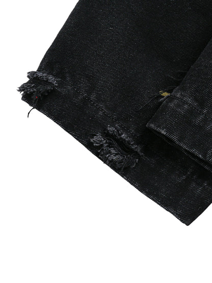 Thesupermade Jeansjacke mit Retro-Patchwork-Buchstaben – 2117