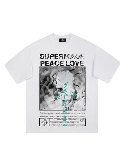 Thesupermade – Übergroßes T-Shirt mit Grafik „Gangsta Rapper“ – 1990 