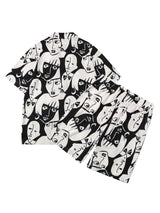 Ensemble short d'été à imprimé multi-faces