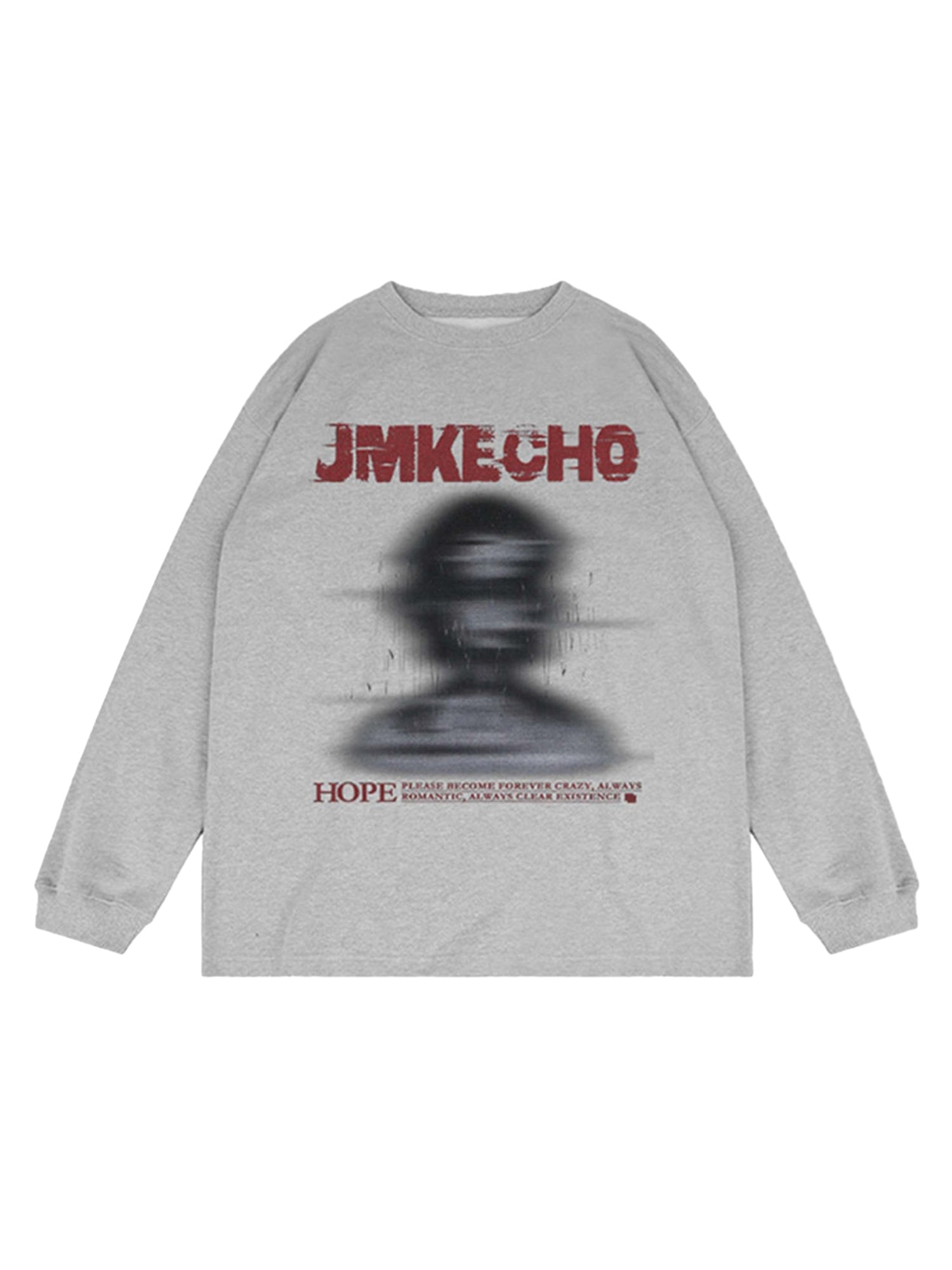 Thesupermade Blurred Silhouette Print Long Sleeve T-shirt