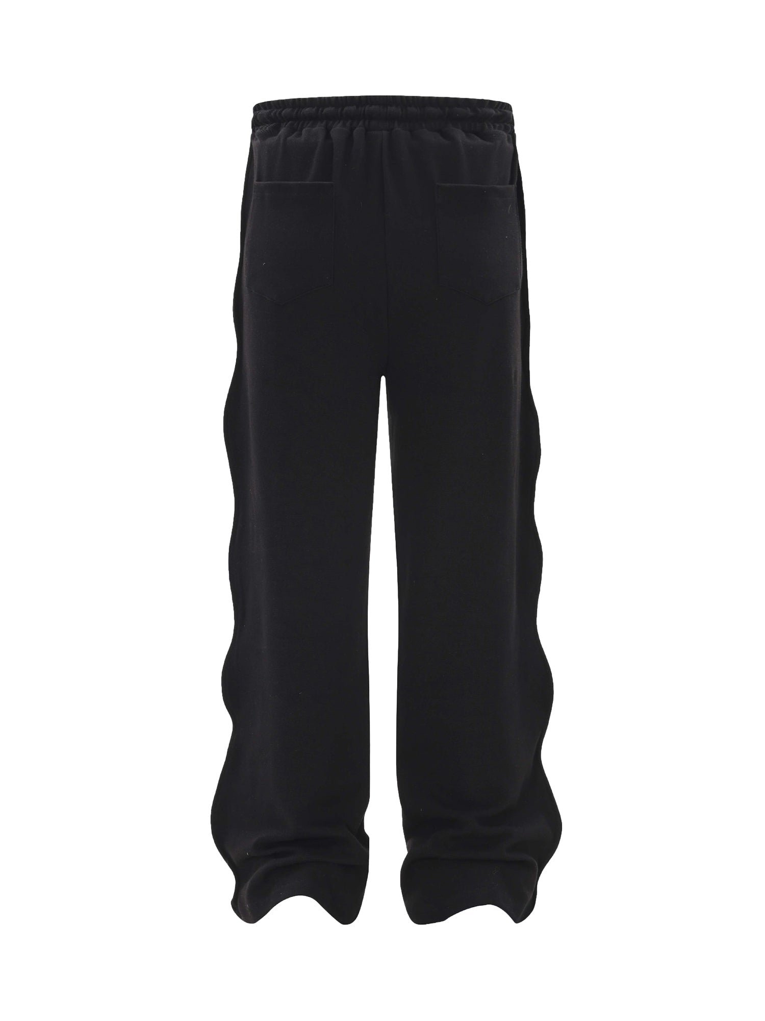 High Street Solid Color Simple Twisted Cuffed Casual Sweatpants - 2180