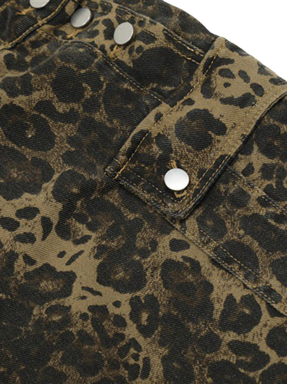 Thesupermade Arbeitsoverall im Streetstyle mit Leopardenmuster – 2020 