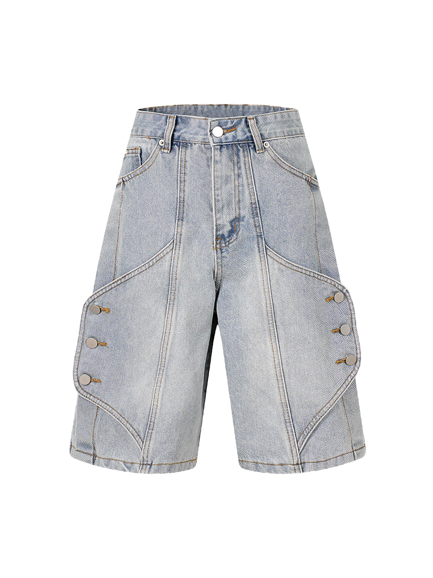 Thesupermade High Street Washed Distressed Denim Shorts