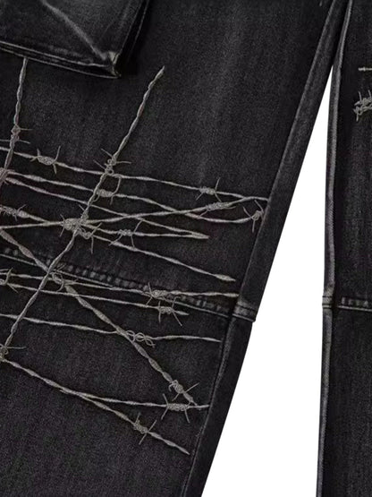 Jean hip-hop brodé Thesupermade High Street - 2122