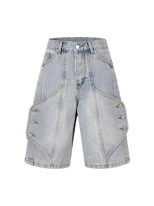 Thesupermade – High Street – Verwaschene Jeansshorts im Used-Look 