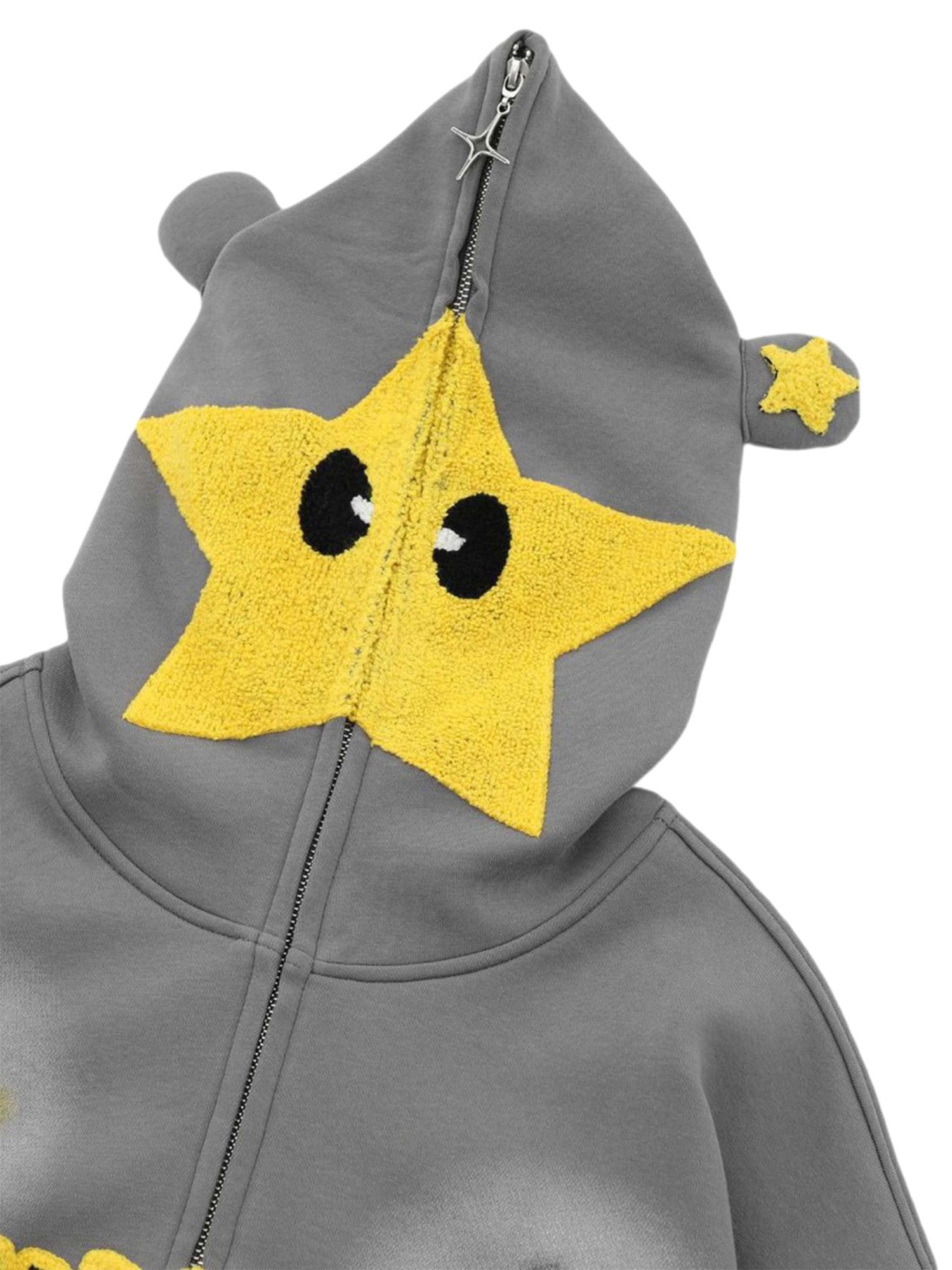 Thesupermade Star Embroidered Hooded Sweatshirt - 1843