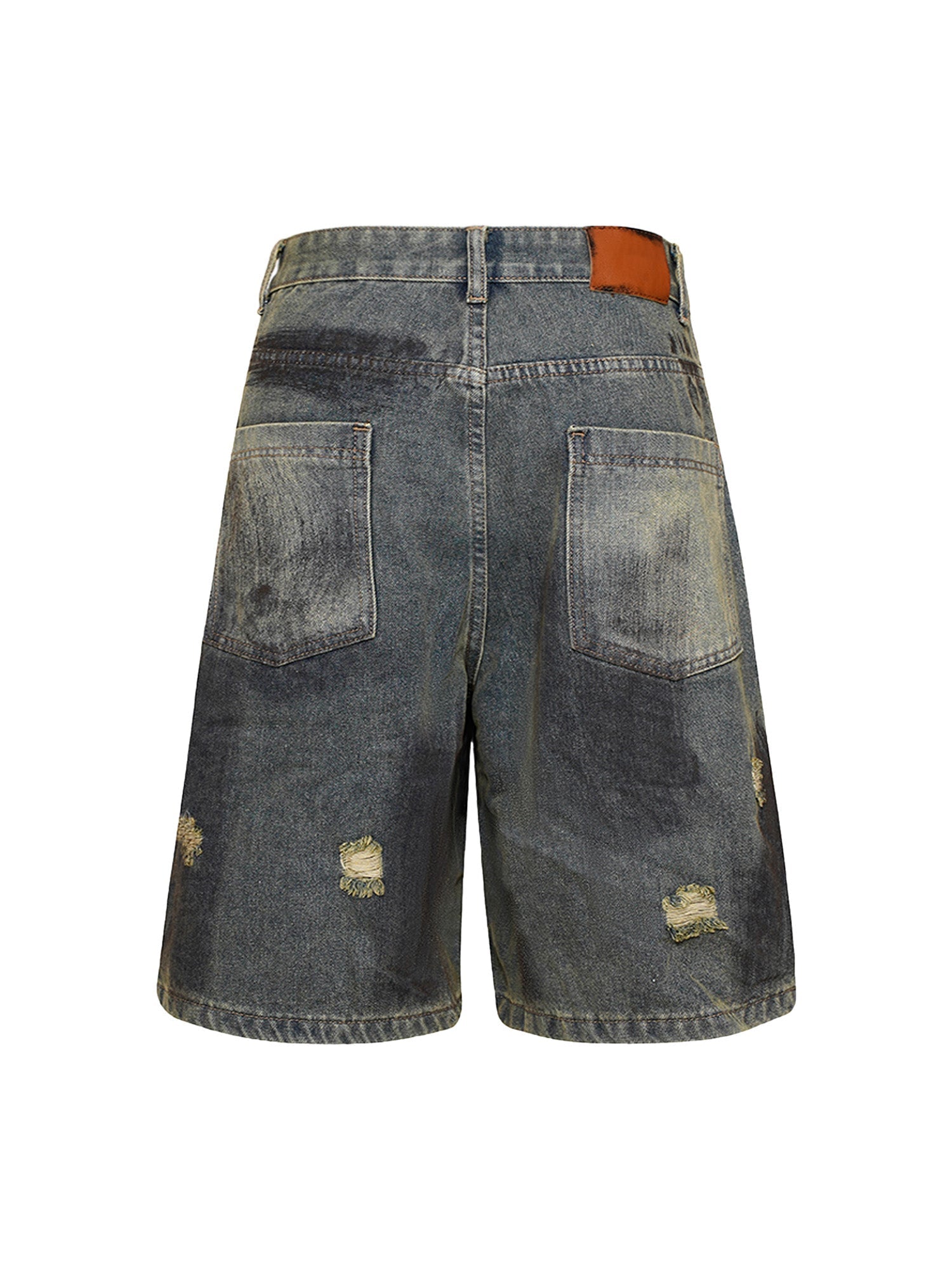 Short en jean délavé et vieilli Thesupermade High Street
