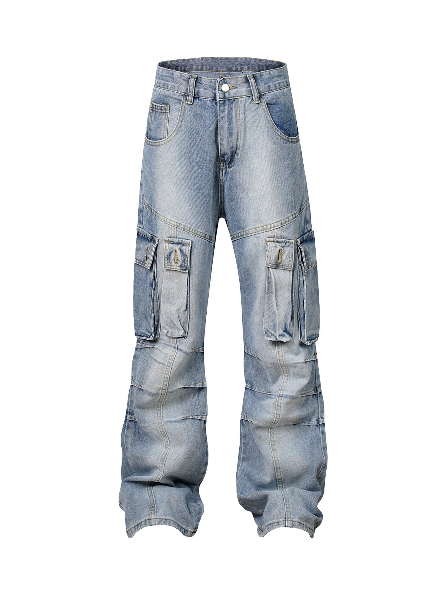 Thesupermade American Street Style Washed Distressed Jeans - 2236