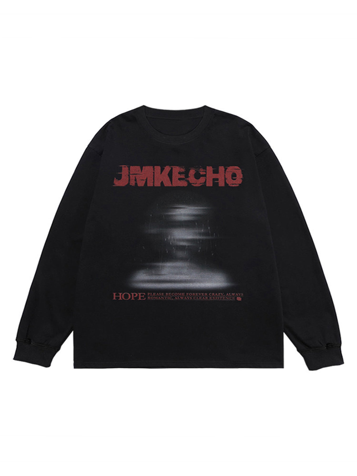 Thesupermade Blurred Silhouette Print Long Sleeve T-shirt