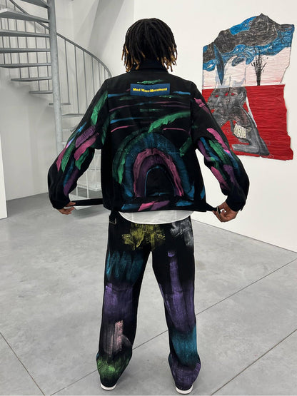Veste en jean graffiti peinte à la main style hip-hop Thesupermade - 2010