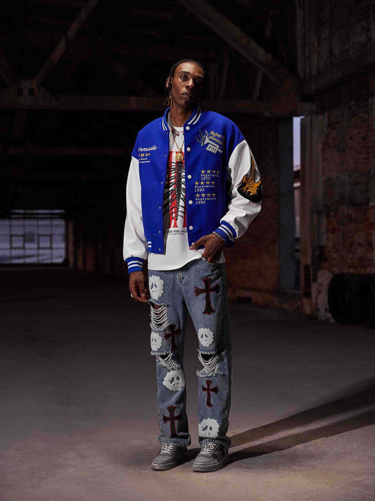 Die bestickte Baseballjacke von Supermade -1319
