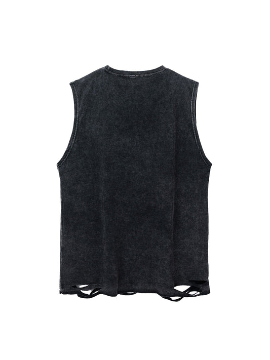 Le gilet rétro hip-hop déchiré de Thesupermade High Street