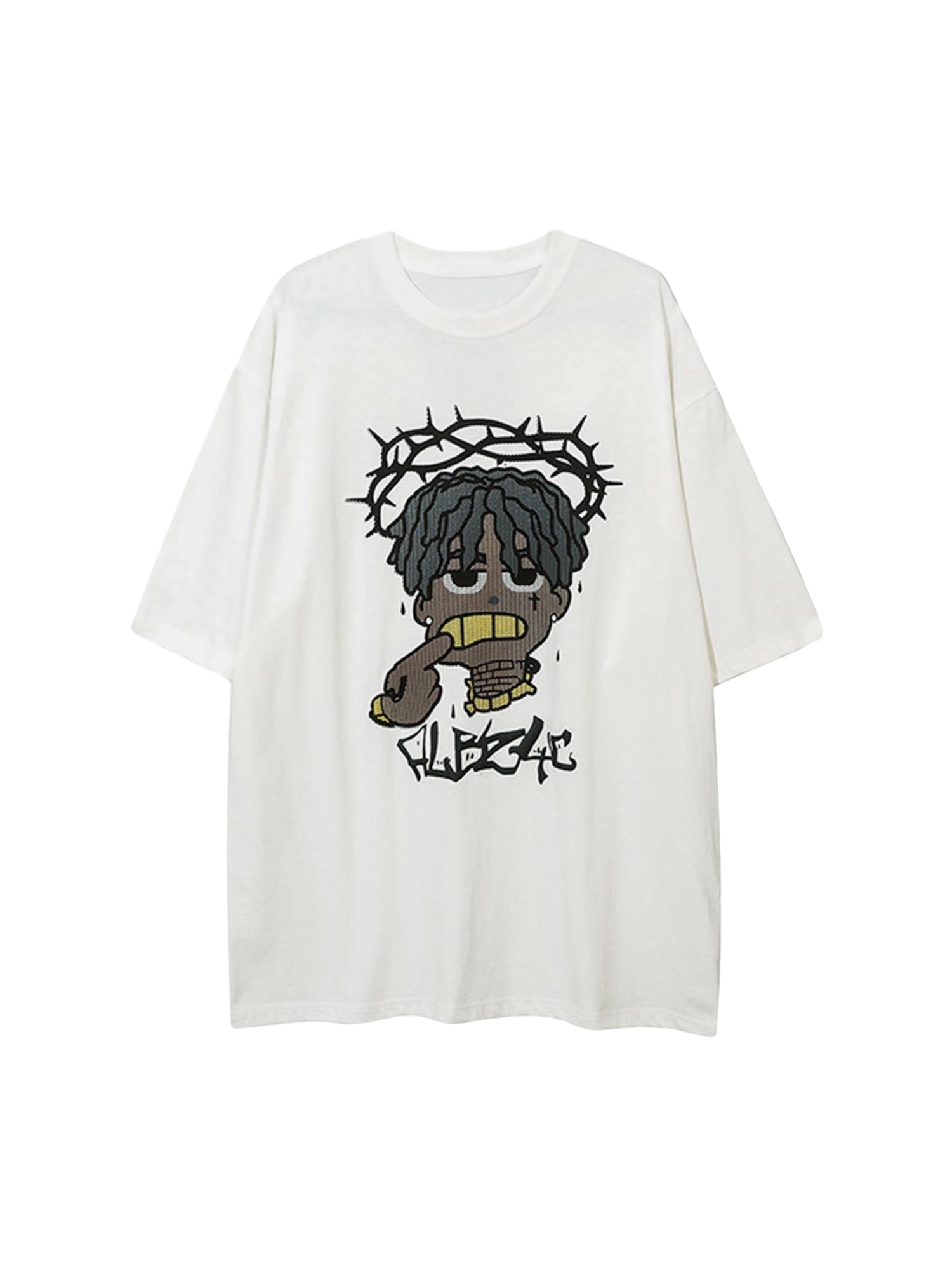 Thesupermade Cartoon Foam Loose T-Shirt