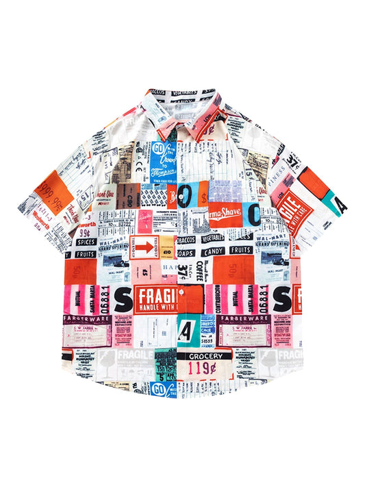 Chemises à manches courtes imprimées Thesupermade Street - 2259