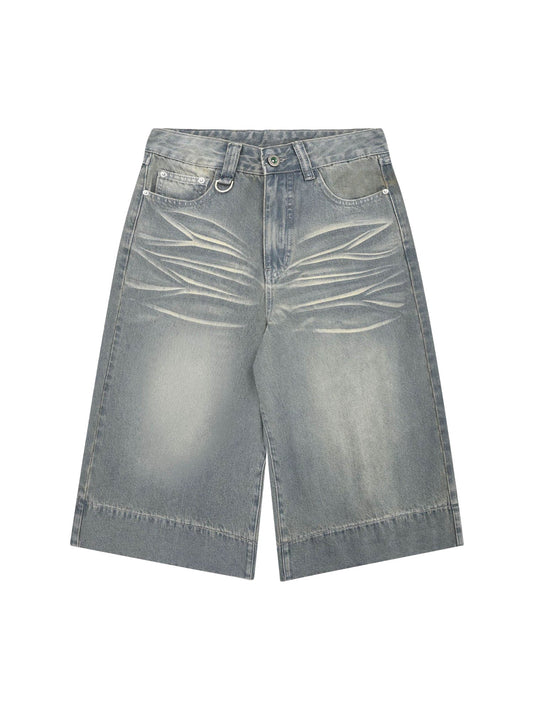 Short hip-hop en denim délavé Thesupermade - 2372