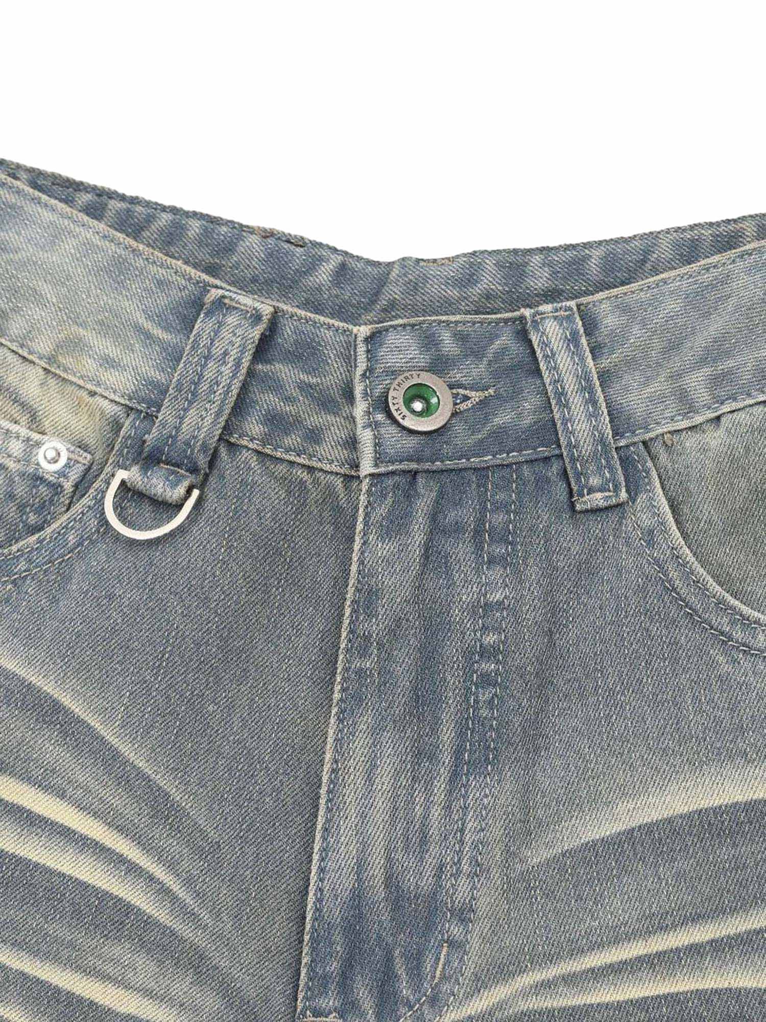 Short hip-hop en denim délavé Thesupermade - 2372