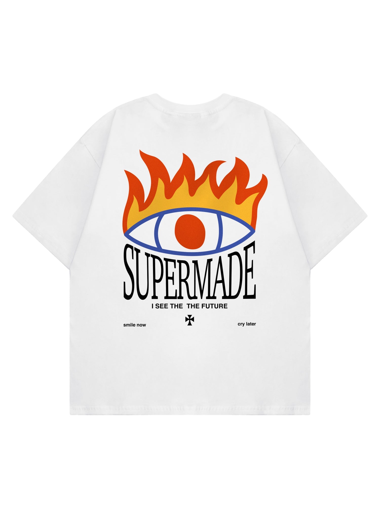 Thesupermade God's Eye and Letter Print T-shirt - 1770