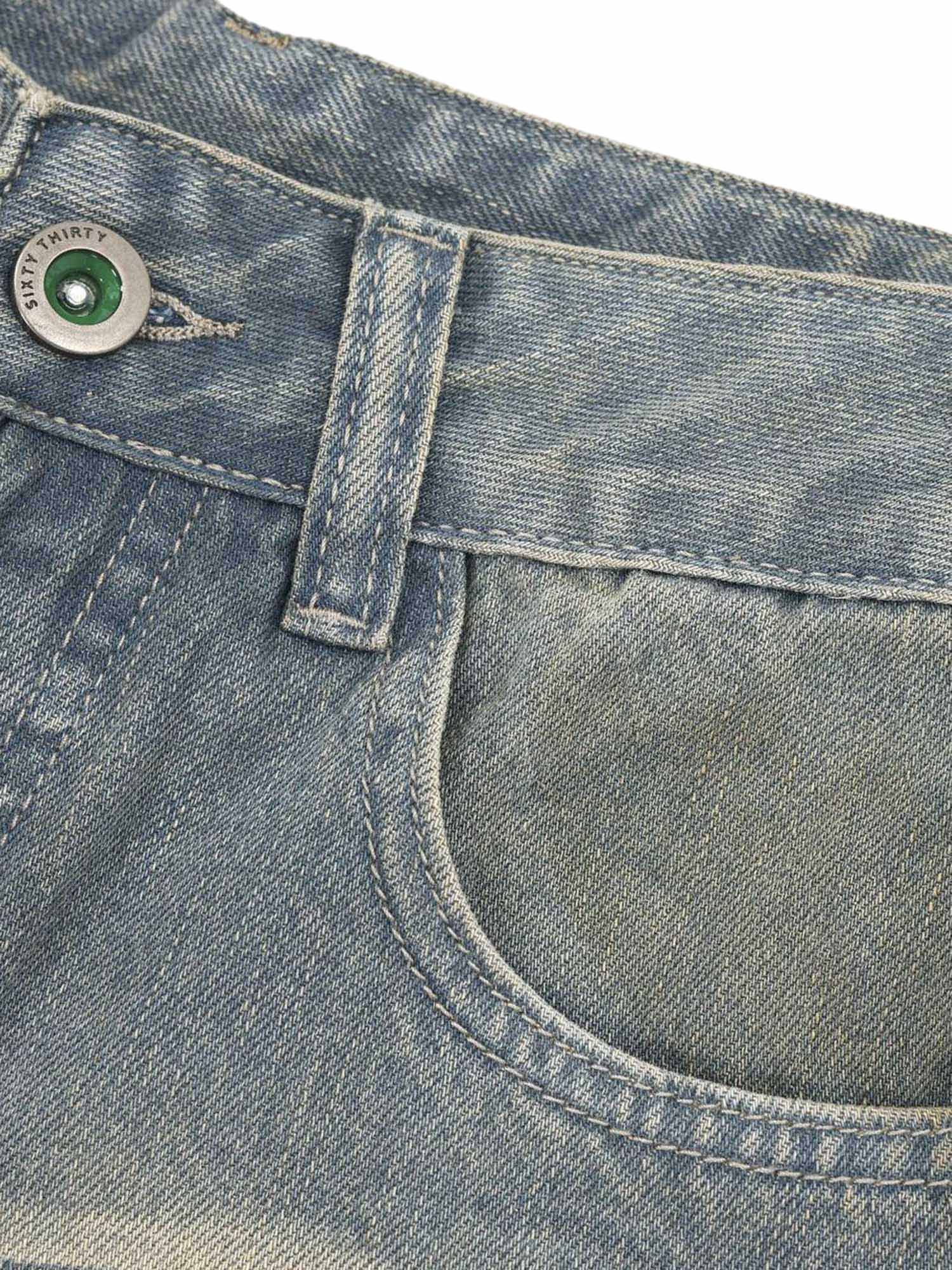 Short hip-hop en denim délavé Thesupermade - 2372